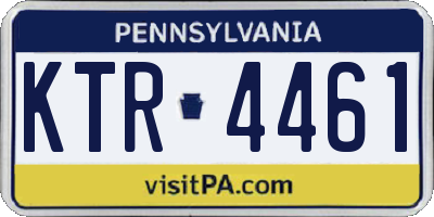 PA license plate KTR4461