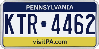 PA license plate KTR4462