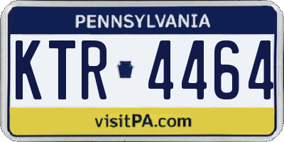 PA license plate KTR4464
