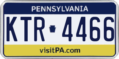 PA license plate KTR4466