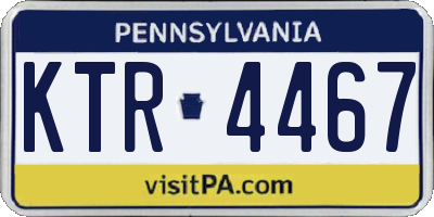 PA license plate KTR4467