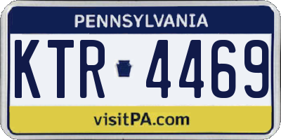 PA license plate KTR4469