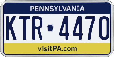 PA license plate KTR4470