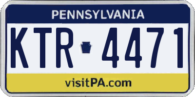 PA license plate KTR4471