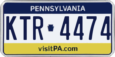 PA license plate KTR4474
