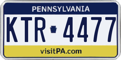 PA license plate KTR4477