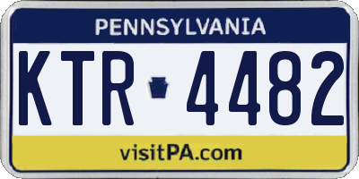PA license plate KTR4482