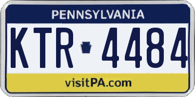 PA license plate KTR4484