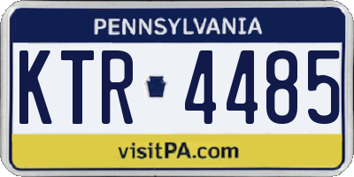 PA license plate KTR4485