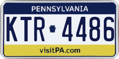 PA license plate KTR4486