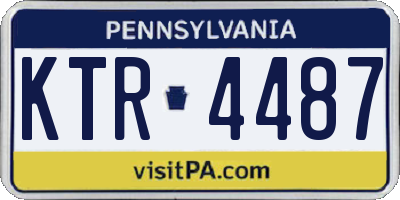 PA license plate KTR4487