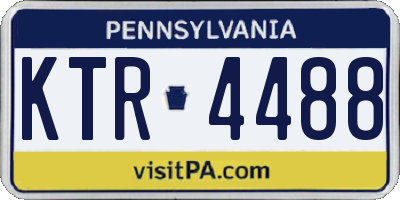 PA license plate KTR4488