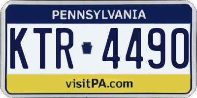 PA license plate KTR4490
