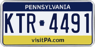 PA license plate KTR4491