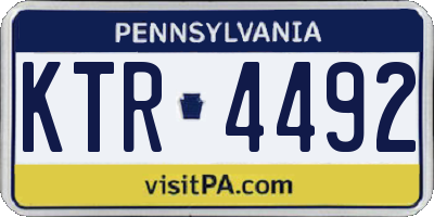 PA license plate KTR4492