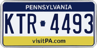 PA license plate KTR4493
