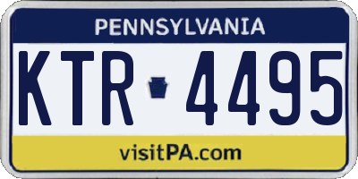 PA license plate KTR4495