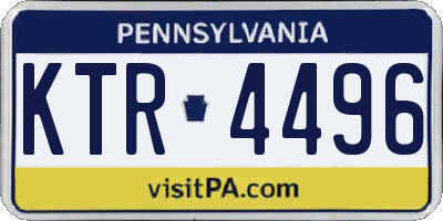 PA license plate KTR4496