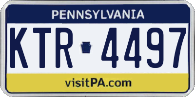PA license plate KTR4497