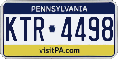 PA license plate KTR4498