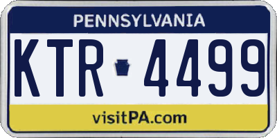 PA license plate KTR4499