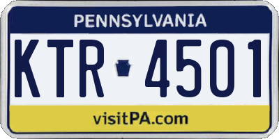 PA license plate KTR4501