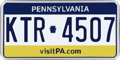 PA license plate KTR4507