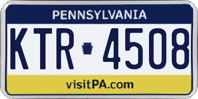 PA license plate KTR4508