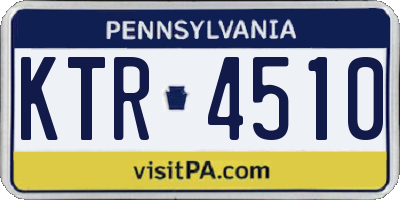PA license plate KTR4510