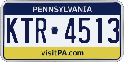 PA license plate KTR4513