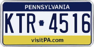 PA license plate KTR4516