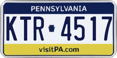 PA license plate KTR4517