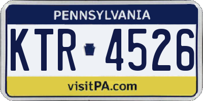 PA license plate KTR4526