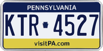PA license plate KTR4527