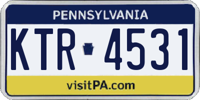 PA license plate KTR4531