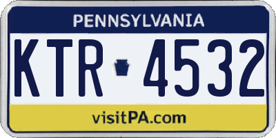 PA license plate KTR4532
