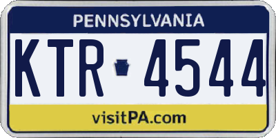 PA license plate KTR4544