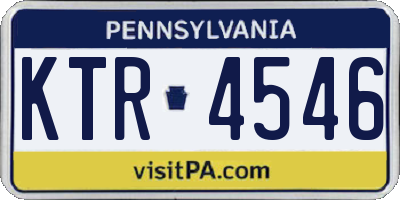 PA license plate KTR4546