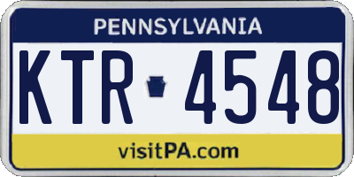 PA license plate KTR4548
