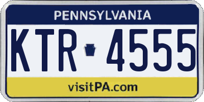 PA license plate KTR4555