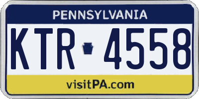 PA license plate KTR4558