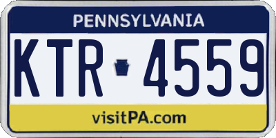 PA license plate KTR4559