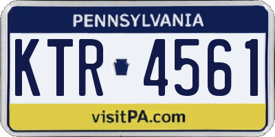 PA license plate KTR4561