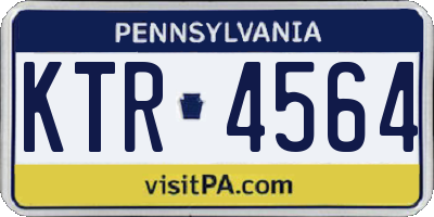 PA license plate KTR4564