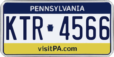 PA license plate KTR4566