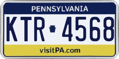 PA license plate KTR4568
