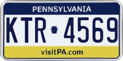 PA license plate KTR4569