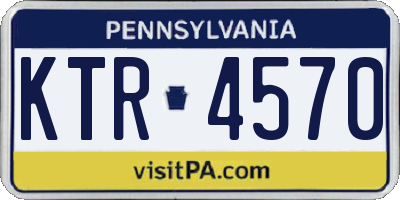 PA license plate KTR4570