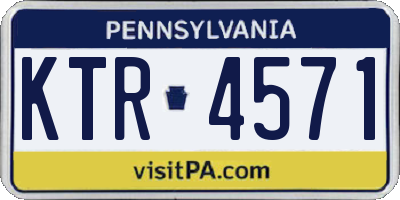 PA license plate KTR4571