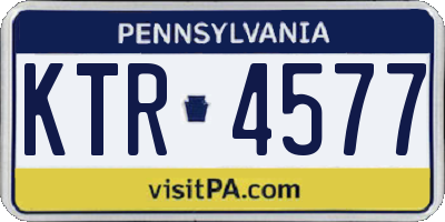 PA license plate KTR4577